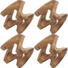 Saro Lifestyle Table Napkin Rings With Wood W Design (Set of 4) - 2 of 4