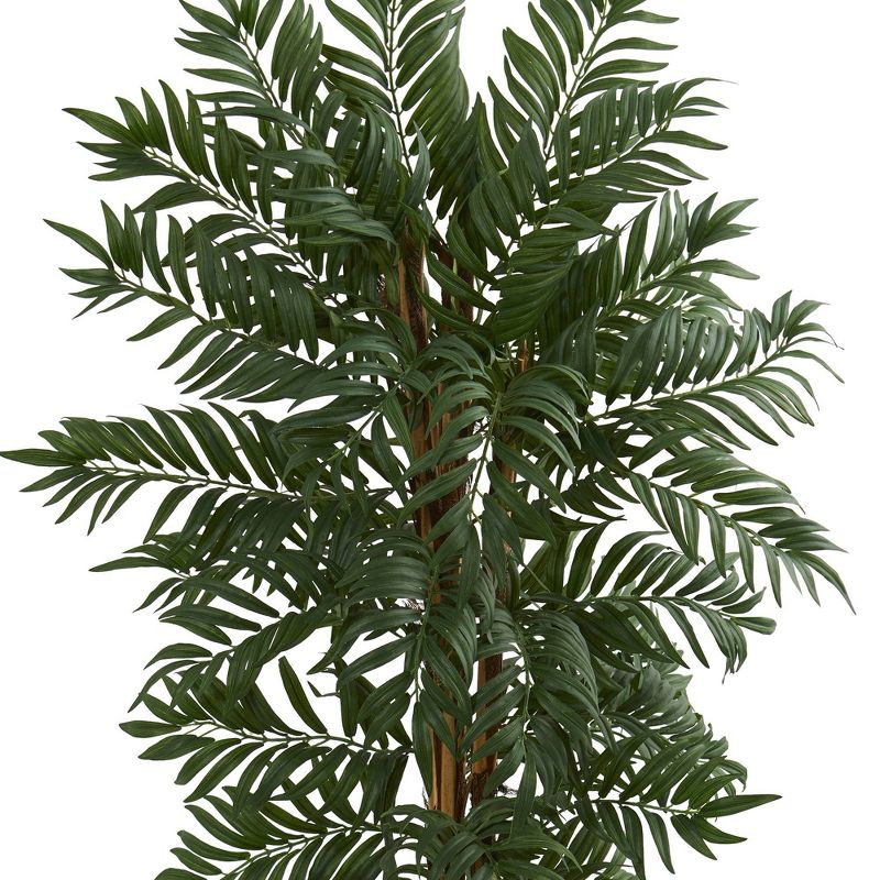5&#39; Artificial Parlor Palm Tree in Decorative Planter Green/Brown - Nearly Natural, 3 of 5