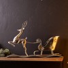 Hammered Metal Reindeer with Sleigh 25.5"L - 4 of 4