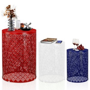 Karl Home Outdoor Three-Coloured Metal Stackable Side Table（Set of 3） - 1 of 4