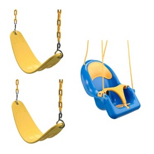 Swing-N-Slide Two Extreme Duty Swing Seats with a Comfy-N-Secure Toddler Coaster Swing - 1 of 4