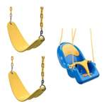 Swing-N-Slide Two Extreme Duty Swing Seats with a Comfy-N-Secure Toddler Coaster Swing