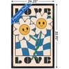 Trends International Smile Face - Love Flowers Framed Wall Poster Prints - 3 of 4