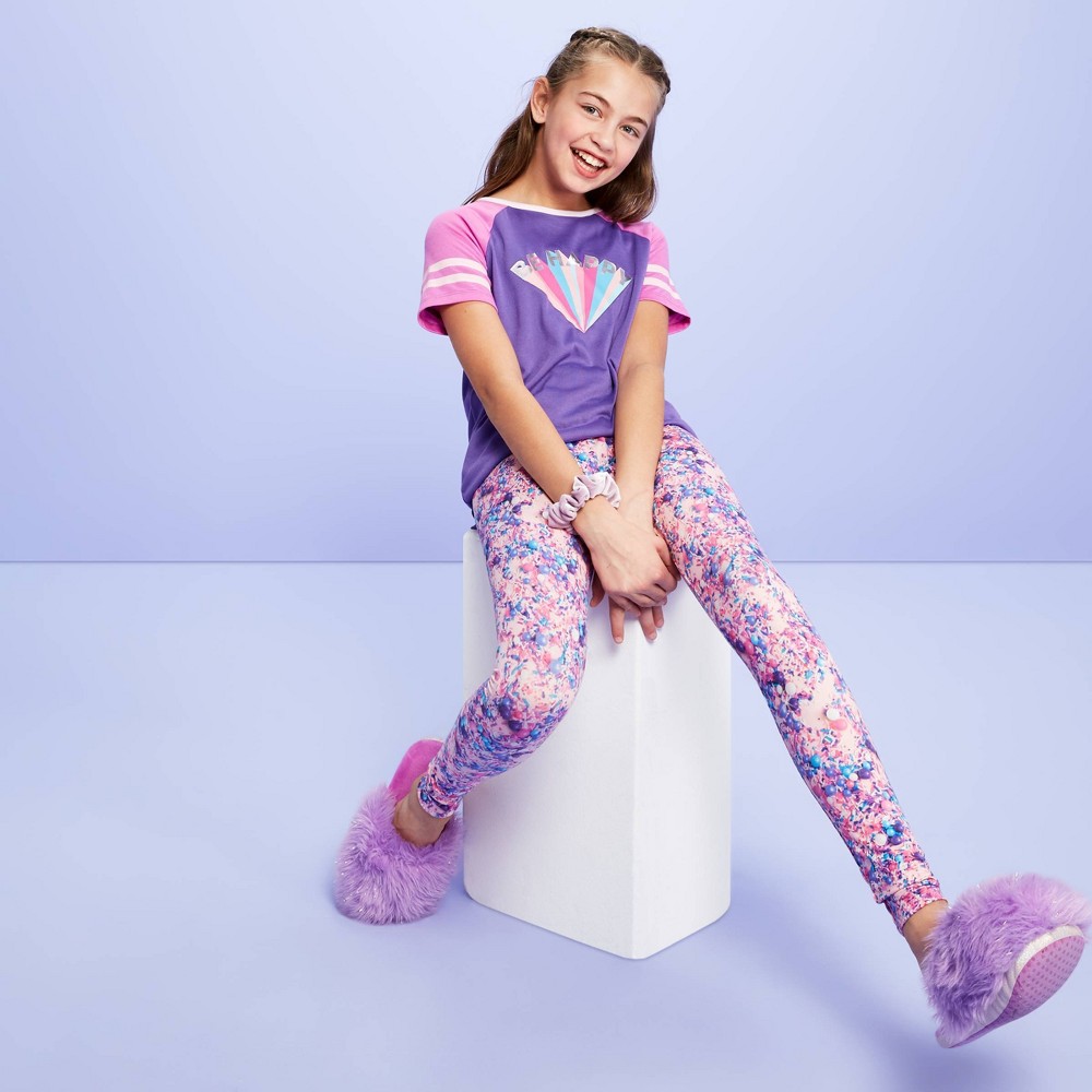 Girls' 'Be Happy' Tunic Pajama Set - More Than Magic Purple 4 was $12.99 now $9.09 (30.0% off)
