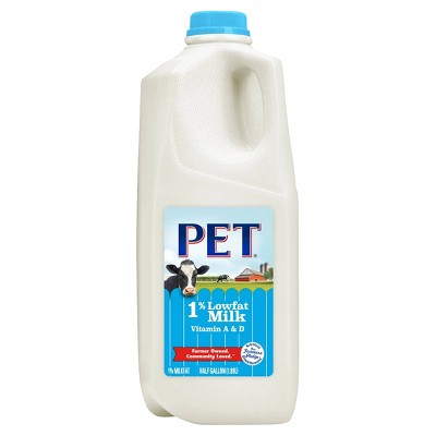 PET Dairy 1% Lowfat Milk - 0.5gal