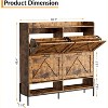 COZONY Shoe Cabinet with Flip Drawers, Freestanding Storage Organizer with Metal Legs, Modern Entryway Shoe Rack with Dry Wet Separation - 2 of 4