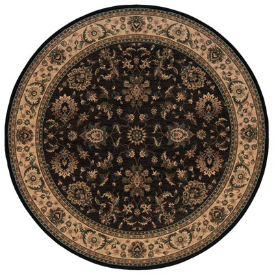 Oriental Weavers Ariana 311K3 Black/ Ivory Indoor Area Rug - 6' Round