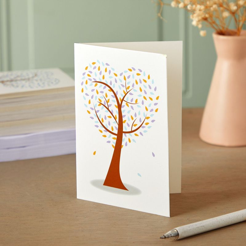 Best Paper Greetings 48 Pack Bulk All Occasion Greeting Note Cards with Envelopes Blank Inside, Heart Shaped Tree Design for Thank You, 4x6, 3 of 9