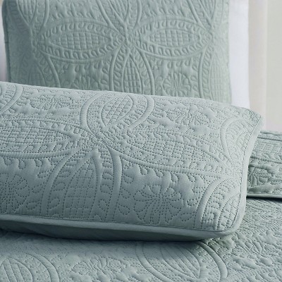 Spa Mint Twin Reversible Microfiber Bedspread Set