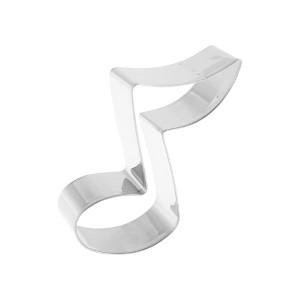 Unique Bargains Pastry Cutter Music Note Cookie Cutter Dishwasher Safe Stainless Steel Silver Tone 1Pcs - 1 of 4