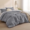 Bedsure | 3Pcs Comforter Bedding Set with Intricate Solid Embroidery - 2 of 4