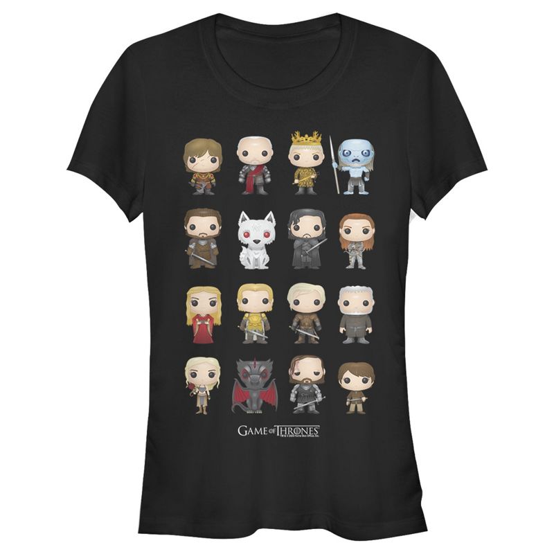 Juniors Womens Game of Thrones Funko Characters T-Shirt, 1 of 4