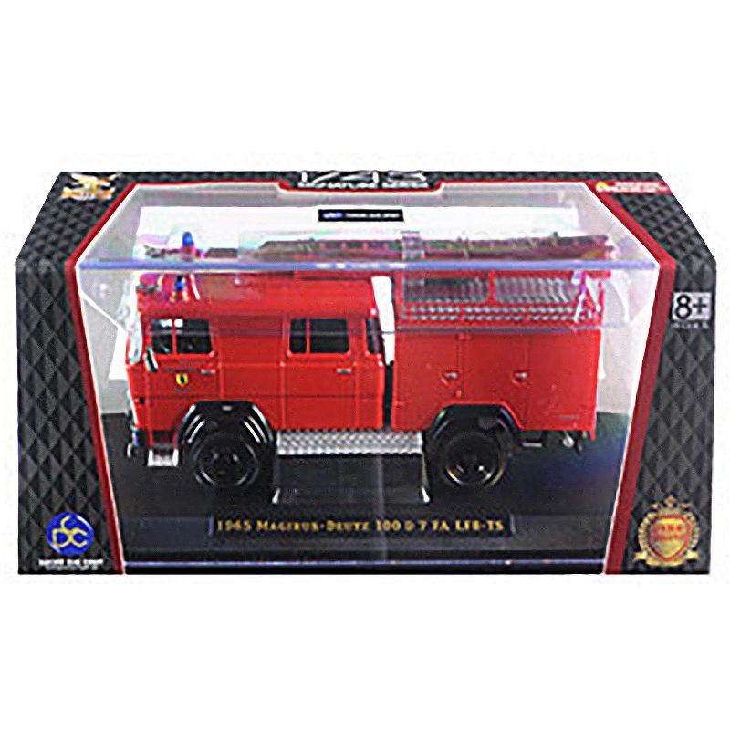 1965 Magirus Deutz 100 D 7FA LF8-TS Red Fire Engine 1/43 Diecast Model by Road Signature, 3 of 4