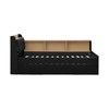 GDFStudio Contemporary Clara Velvet Upholstery Day Bed with Headboard, LED Lights, Wireless Charging - 4 of 4