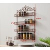 Kings Brand Furniture Horton 4-Tier Metal Wall Mount Spice Rack Organizer, Brushed Copper - 3 of 3