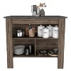 NicBex Mobile Kitchen Island Cart Morden Kitchen Carts with Storage, 3 Shelves and Spacious Top Surface for Kitchen - 4 of 4