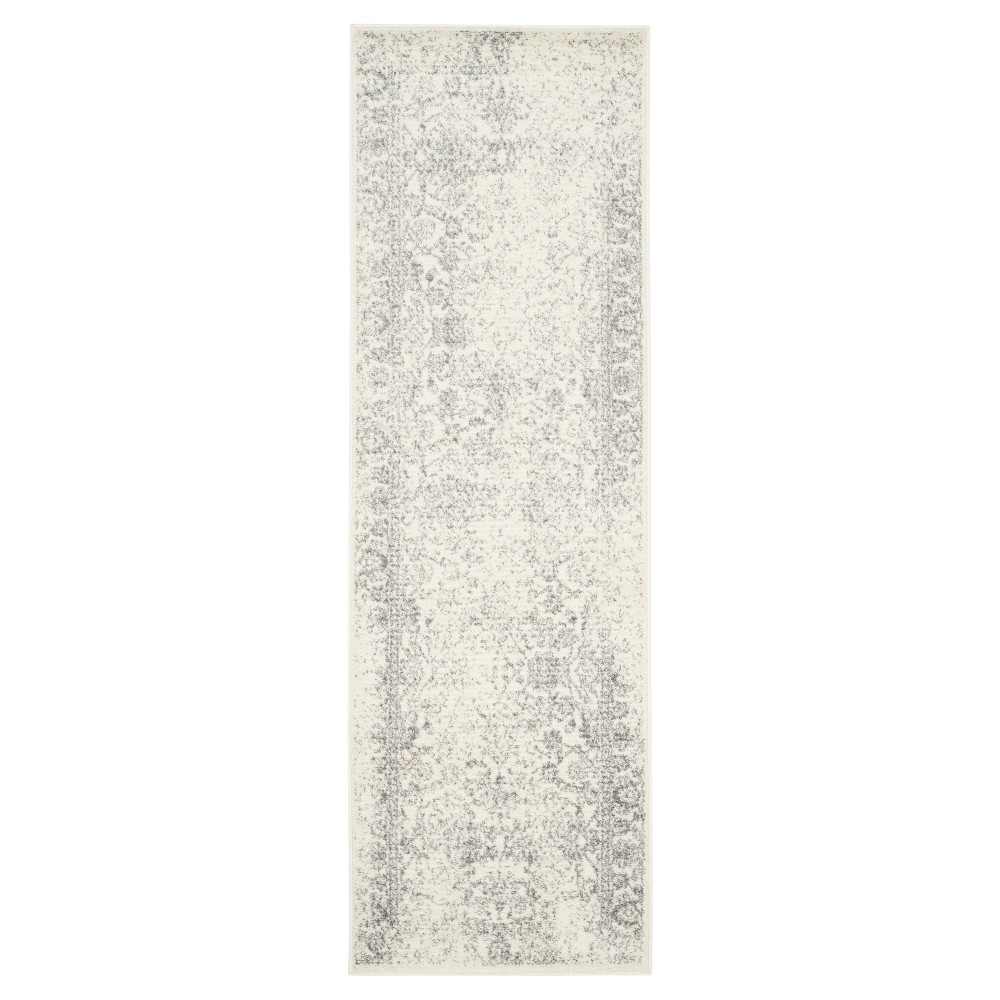 2'6inx10' Runner Reid Ivory/Silver - Safavieh