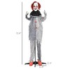 6' Life Size Outdoor Halloween Decoration, Animatronic Circus Clown, Sound and Motion Activated Animated Prop with Light Up Eyes, Talking and Laughter - 3 of 4