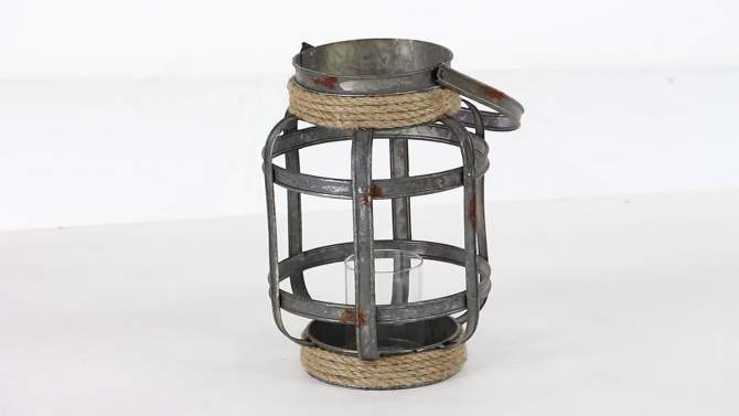 Rustic Reflections Candle Holder Lantern (12") - Olivia & May, 2 of 6, play video