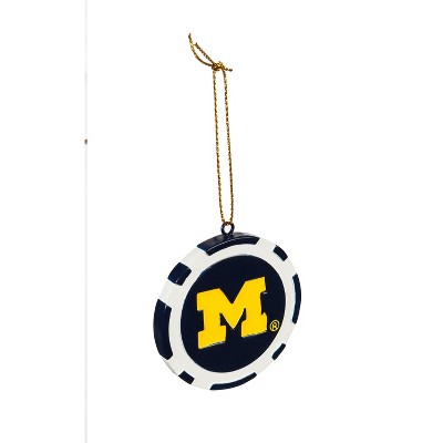 Evergreen University of Michigan Game Chip Ornament