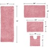 Fantasia Bath Rug Collection Cotton Shaggy Pattern Tufted Set of 4 Bath Rug Set - Home Weavers - 2 of 3