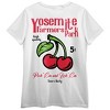 Yosemite Farmer's Park Cherries Crew Neck Short Sleeve Women's White T-shirt - 3 of 4