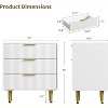 Fluted Dresser for Bedroom with Drawers, Wooden Chest of Drawers with Metal Handle - 2 of 4