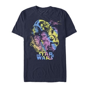 Men's Star Wars Retro Rainbow Scene T-Shirt - 1 of 4