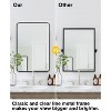 Bathroom Mirror - Matte Metal Frame Rounded Rectangle Wall Mirror for Bathroom, Bedroom & Entryway - 4 of 4