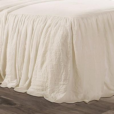 Lush Decor 3pc King Ruffle Skirt Bedspread Set Ivory - Lush Décor: Elegant Polyester Bedding, OEKO-TEX Certified — фото 3