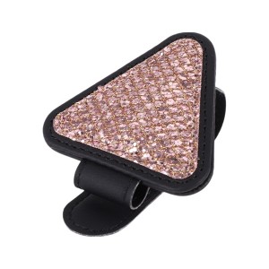 Unique Bargains Universal Car Sunglasses Clip with Magnetic PU Leather 3.15"x2.36" 1 Pc - 1 of 4