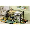 Twin Size Metal Loft Bed with Storage Staircase and Iron Mesh - 4 of 4