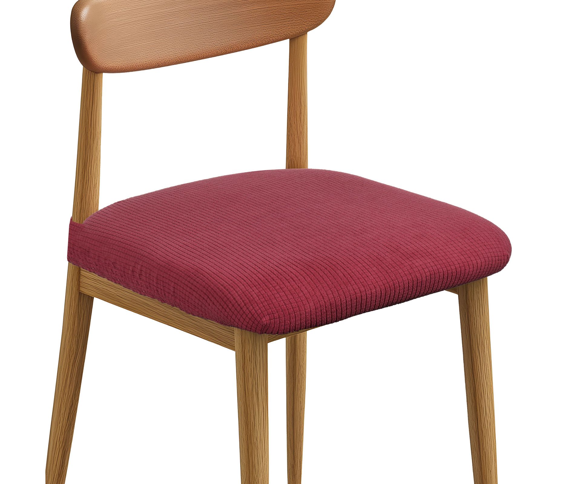 Unique Bargains Washable Stretch Soft Dining Chair Cushion Covers 4 Pcs Red