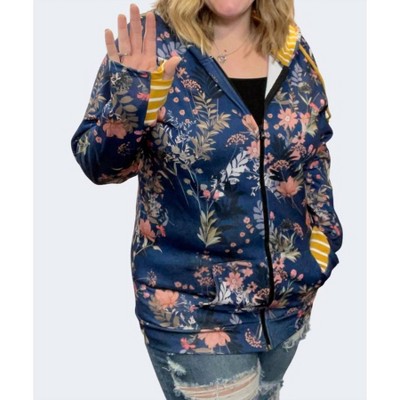 Women's Floral Fullzip Hoodie - Michelle Mae