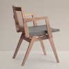 KLAREL Elye Armchair | Cane Backed Dining Chair With Leather Seat - 4 of 4