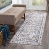 Washable Vintage Printed Rug Non Slip Low Pile Rug Soft Throw Floor Cover Foldable Indoor Carpet for Living Room Bedroom - 2 of 4