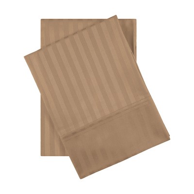 Premium 600-Thread Count Cotton Stripe 2-Piece Pillowcase Set by Blue Nile Mills