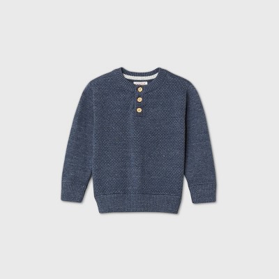 henley pullover sweater