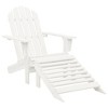 vidaXL Adirondack Chair Patio Adirondack Chair with Ottoman Solid Wood Fir - White - 2 of 4