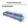 Aukfa Oversized 170" Modular Corduroy Sofa Set - Reversible Sectional Couch with Ottoman, Fabric Upholstery for Living Room - 3 of 4