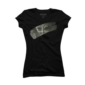 Junior's Design By Humans Alien By surgeryminor T-Shirt - 1 of 3