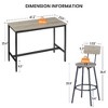 NicBex 7-Piece Industrial Bar Table Set – Pub High Dining Table with 6 PU Leather Bar Stools, Steel Frame Kitchen Table, Living Room Breakfast Table - 2 of 4
