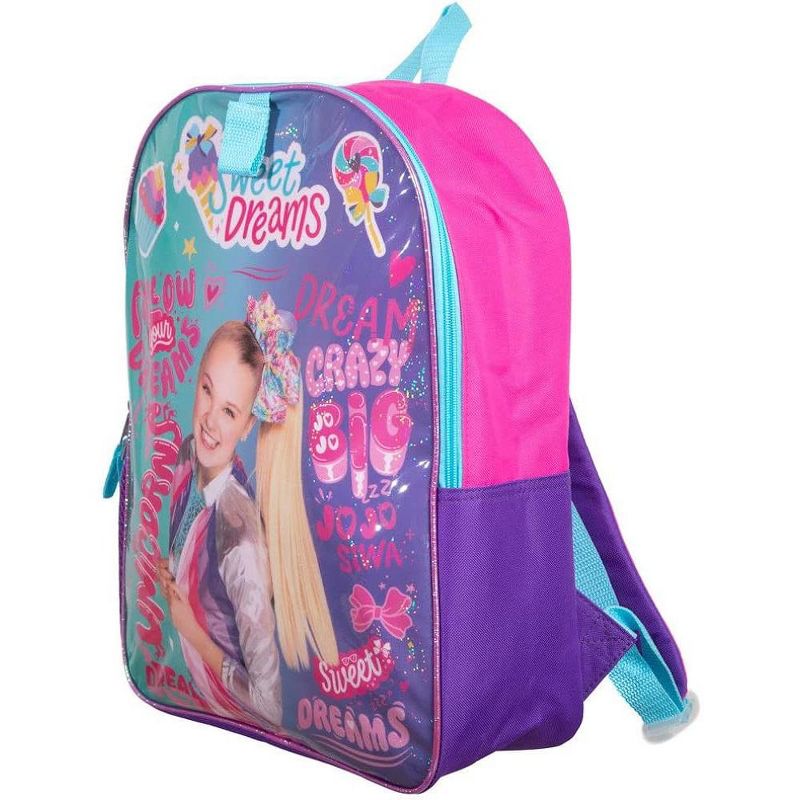Jojo Siwa Super Star Dreams 2-Piece 16" Kids Backpack Lunch Box Set Multicoloured, 2 of 7