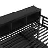 NicBex Full/Queen Metal Loft Bed with Wardrobe,L-shaped Desk,Headboard&Shelves,Versatile Gaming Loft for Kids,Teens&Gamers,350lbs Max - 4 of 4