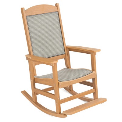 Fortune Candy 1 Person HIPS Rocking Chair with Textilene Backrest and Seat, Weight Capacity 380 lbs
