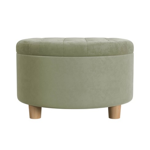 Lime store green ottoman