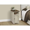 VYNXARIA Two-Tone Accent Table: Stylish Nightstand & End Table with Storage - 2 of 4