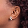 Black Bow Jewelry Polished Pencil Starfish Post Earrings in Sterling Silver - 3 of 4