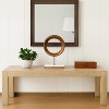 Royal Hampton Decorative Tabletop Sculpture | Brown Mango Wood Ring Design | Black Iron Stem and Marble Base - 2 of 4