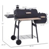SEVOBAL Outdoor Grills, Griddles and Smokers Professional Grill and Smoker, Heavy-Duty BBQ Station for Backyard, Black, 40.25"*14.25"*14.25" - 3 of 4